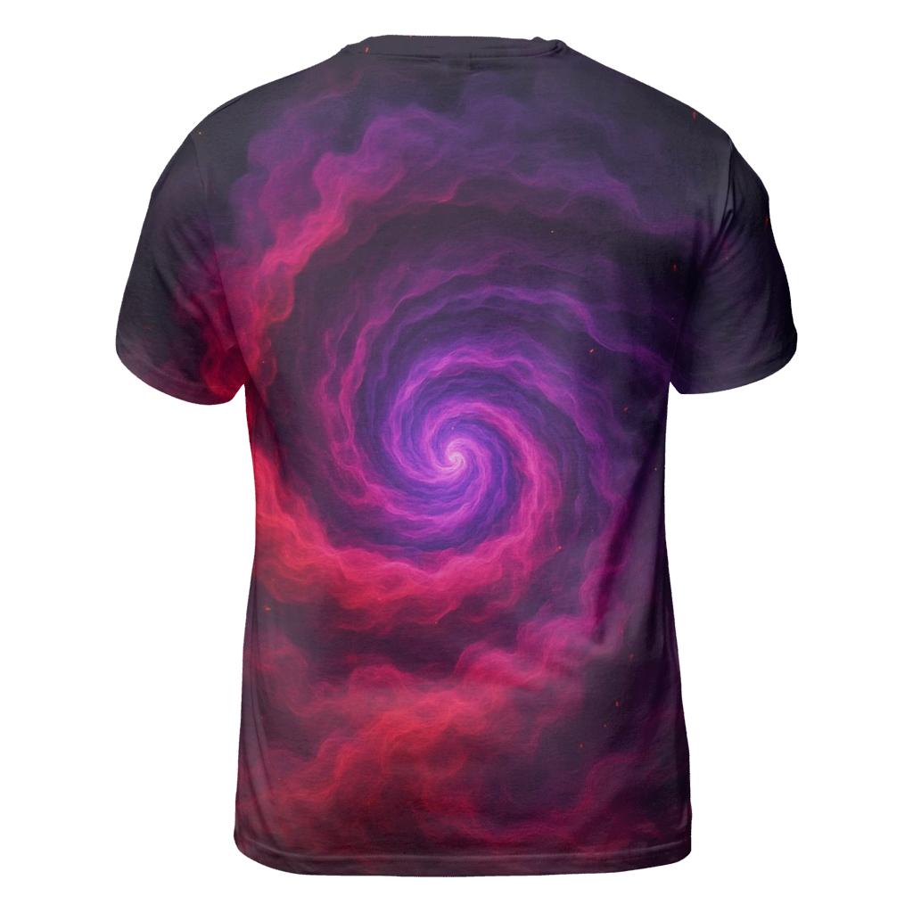 Stellar Vortex Gradient Spiral artistic all-over print tops