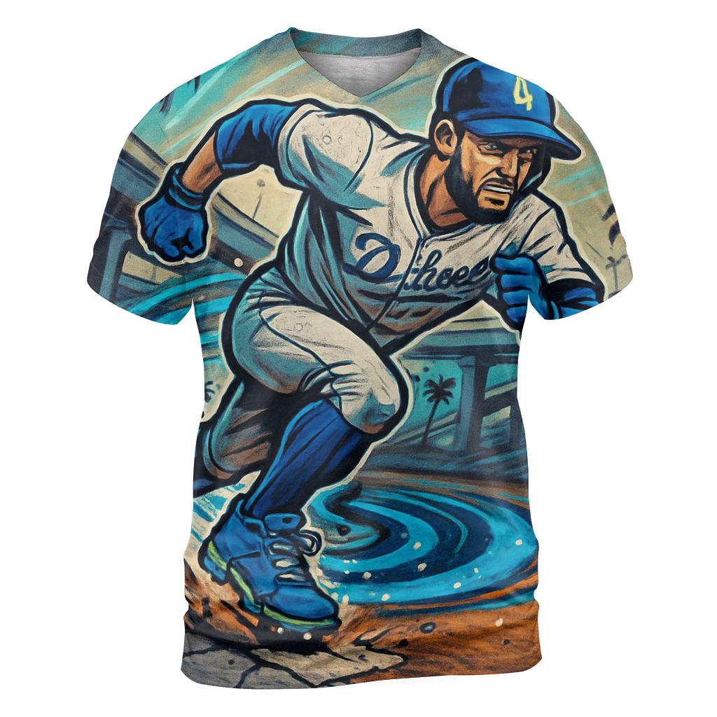 Concrete Waves Basepath Sprint creative print fashion shirts