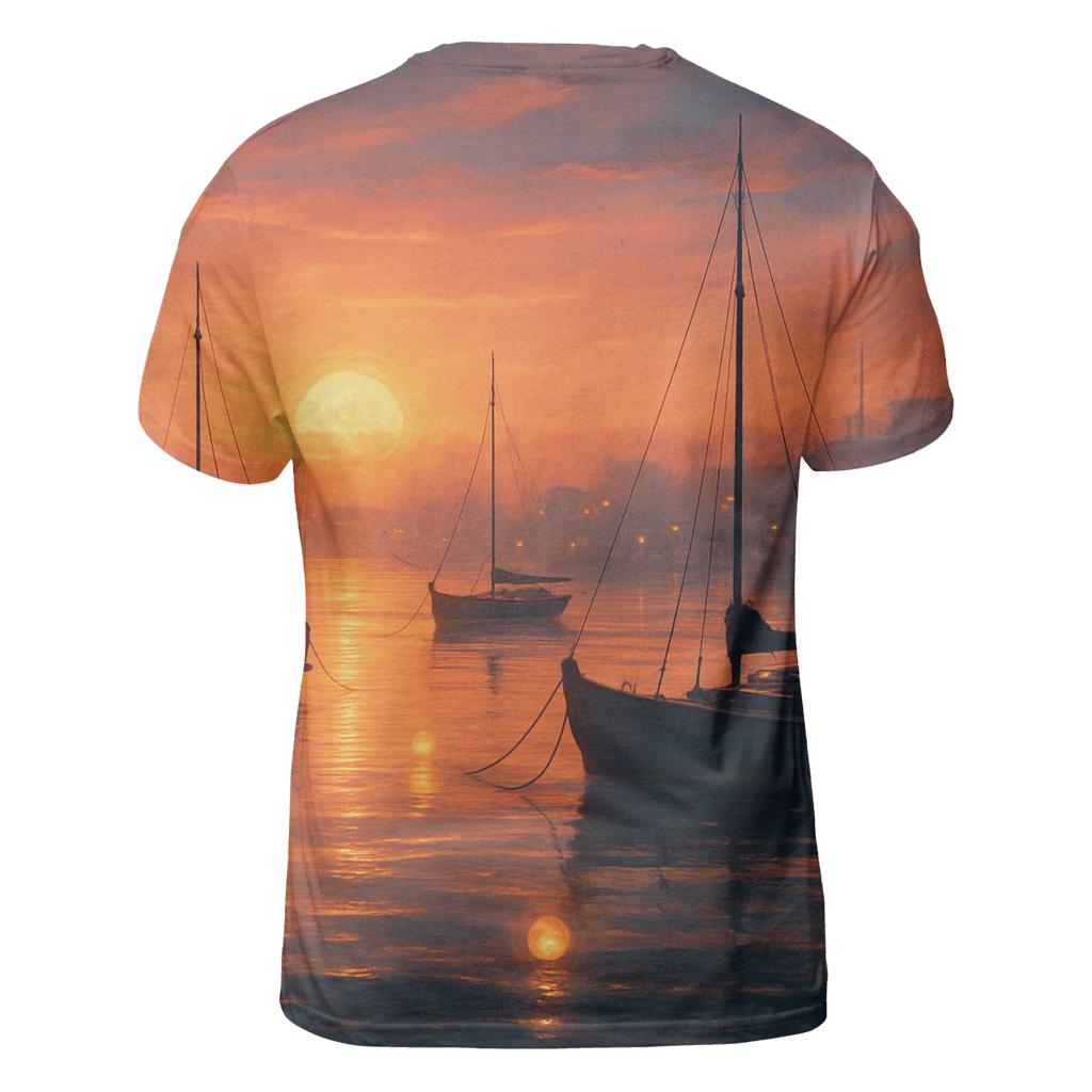 Harbor Lantern Sunset Drift personalized full print shirts
