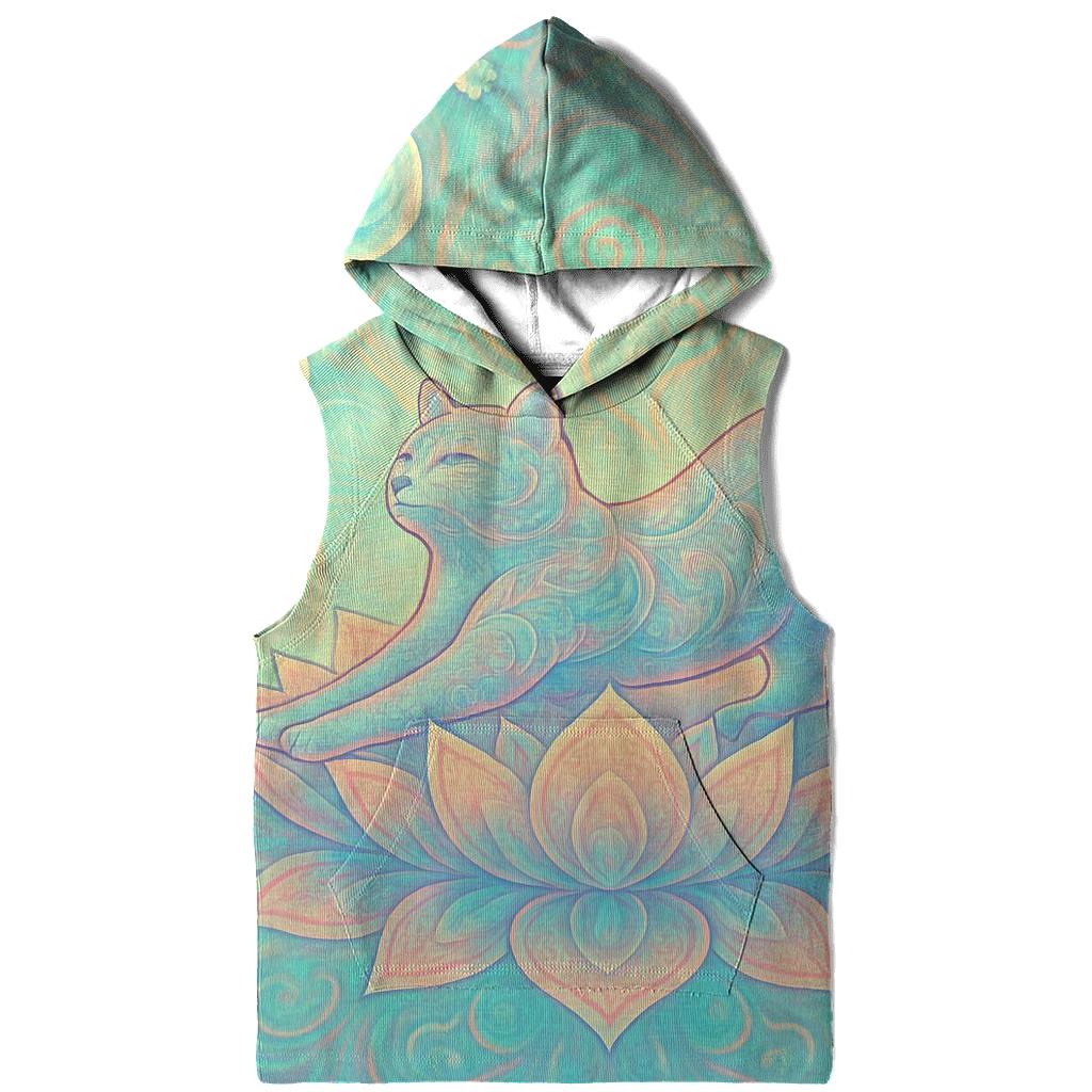 Psychedelic Lotus Dream Cat designer hoodies