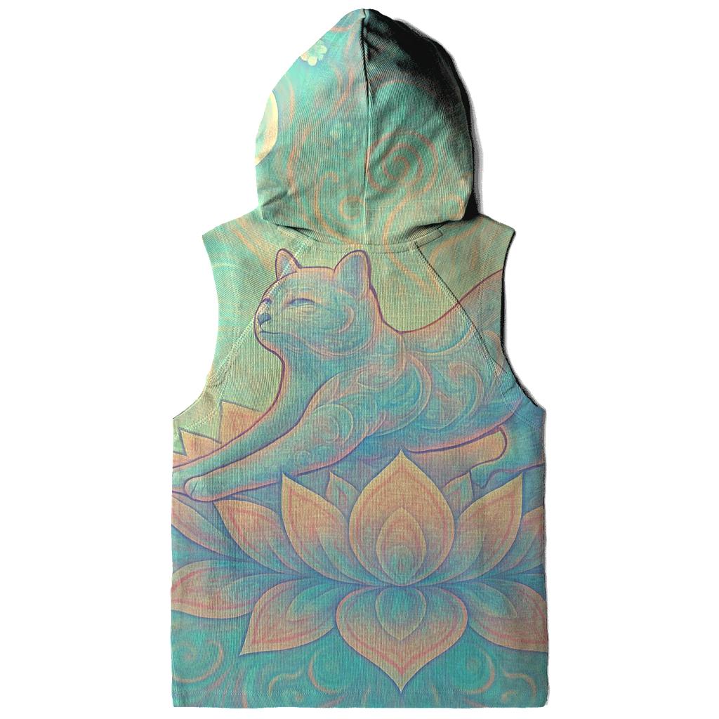 Psychedelic Lotus Dream Cat designer hoodies