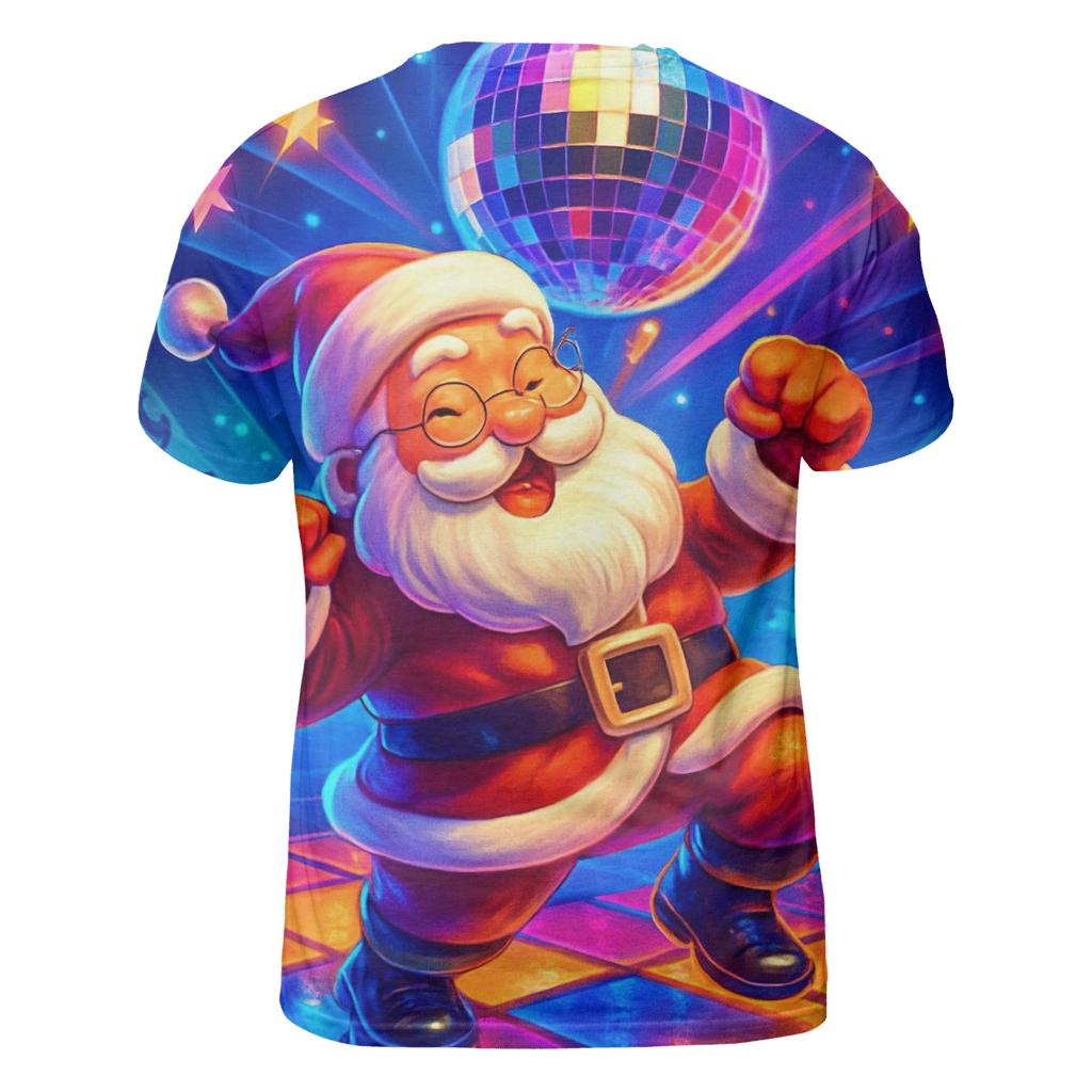 Disco Inferno Santa Dance Floor trendy printed shirt styles