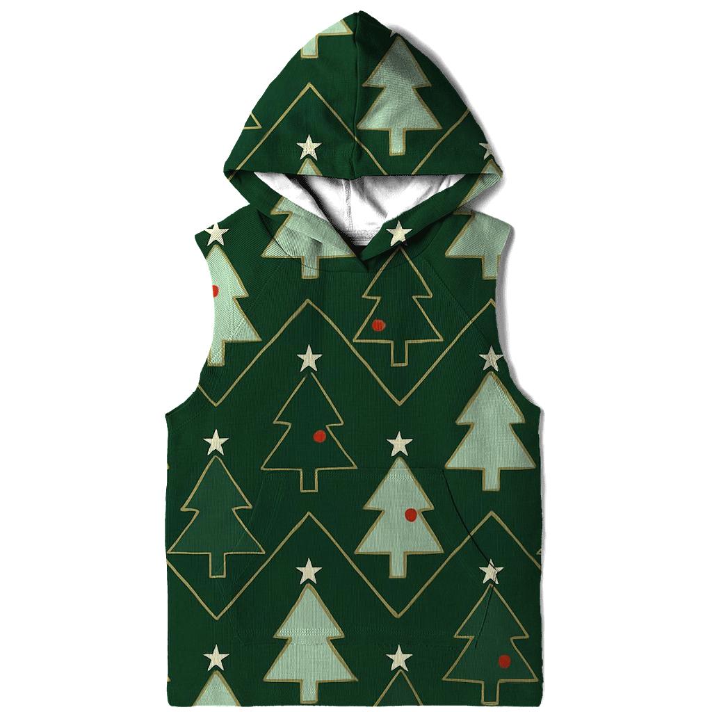 Pine Tree Chevron Forest On Deep Green designer hoodies
