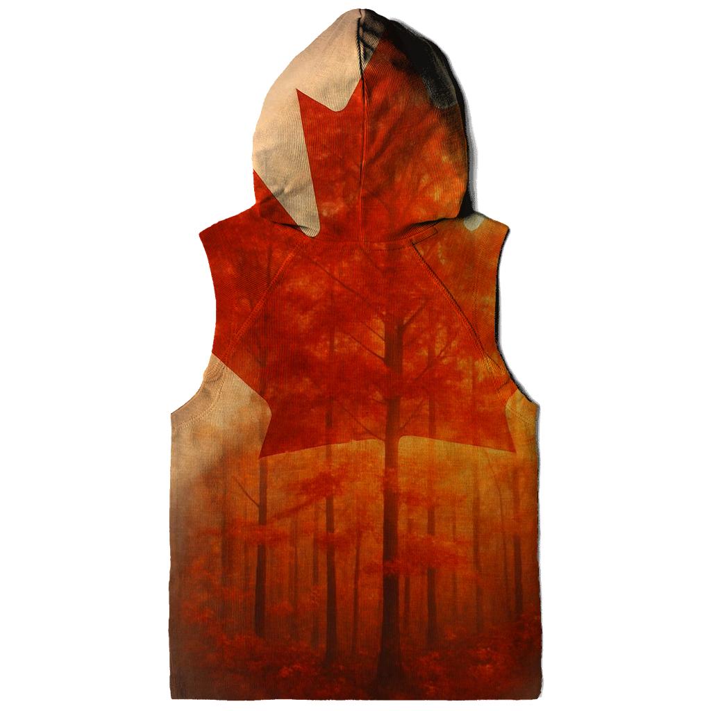 Canadian Maple Forest Double Exposure Flag custom hoodies