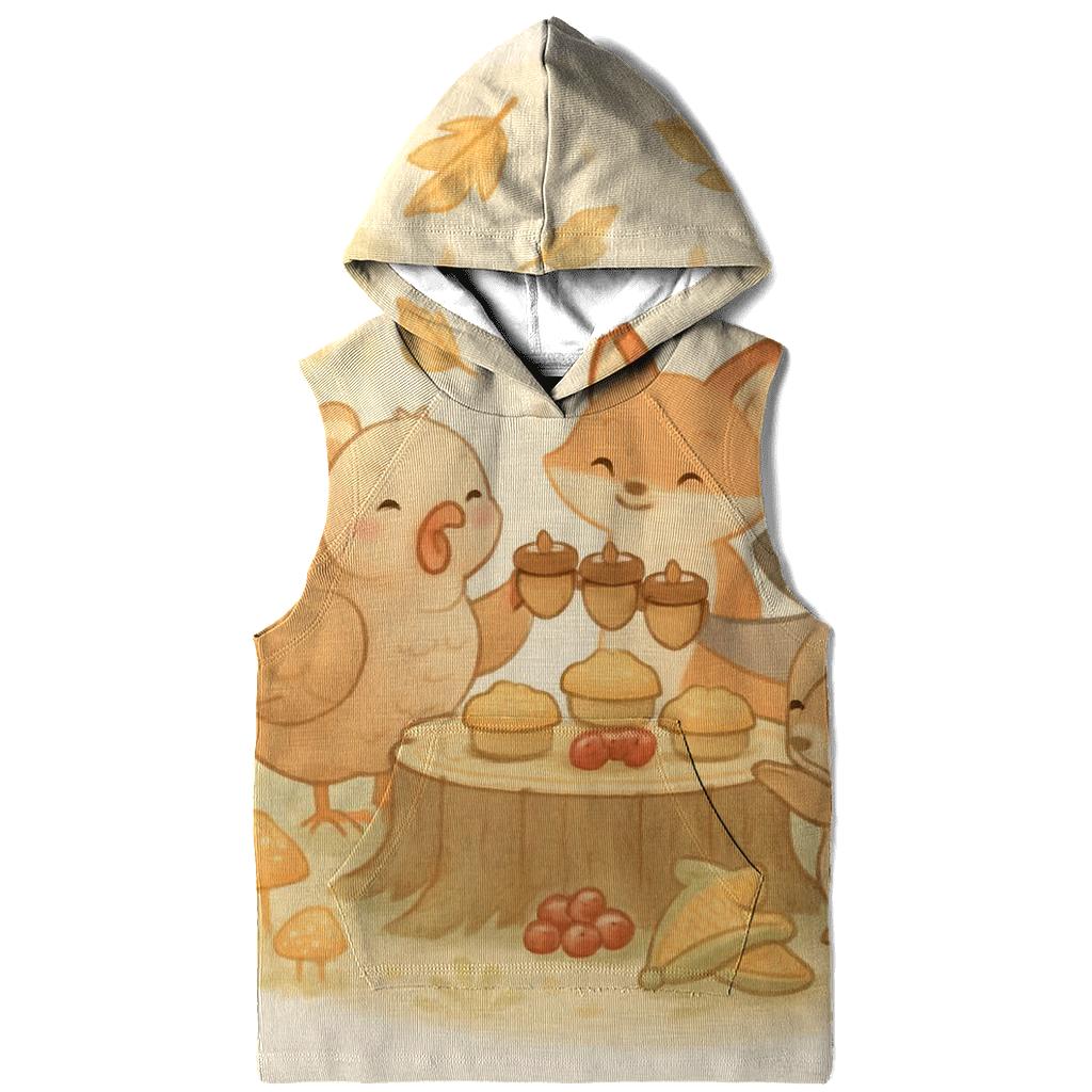 Woodland Critters Friendsgiving Feast pullover hoodies