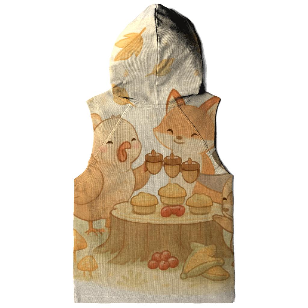 Woodland Critters Friendsgiving Feast pullover hoodies