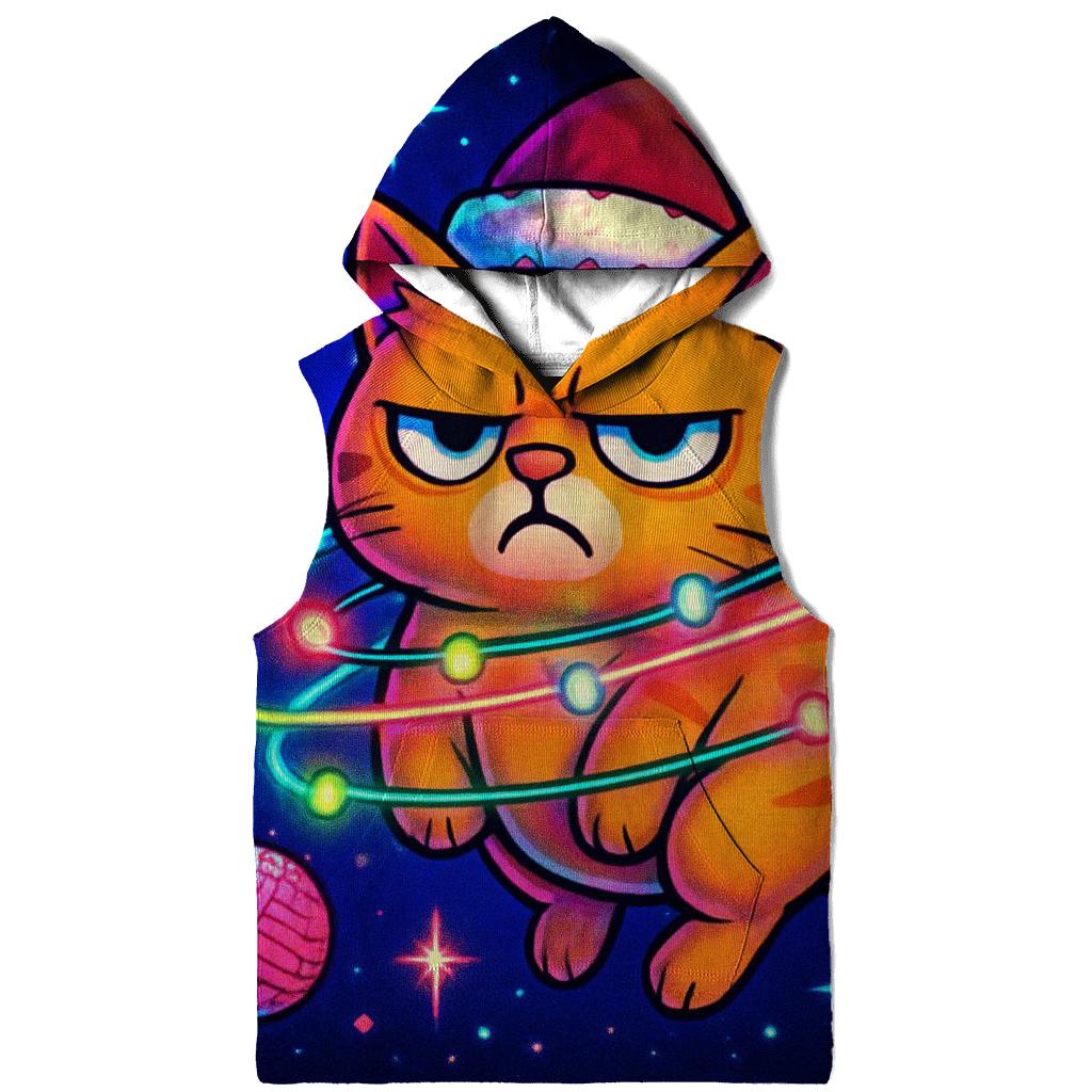 Cosmic Cat Tangle Lights pullover hoodies