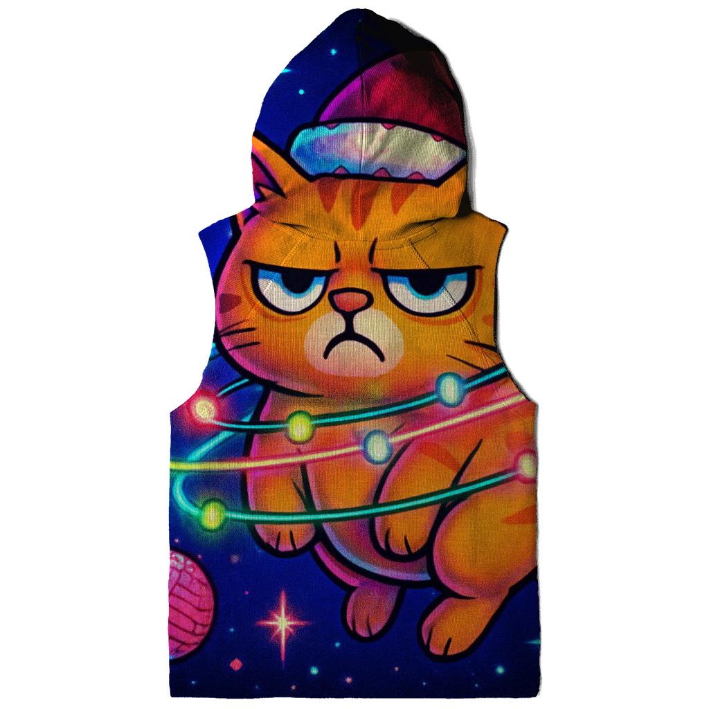 Cosmic Cat Tangle Lights pullover hoodies