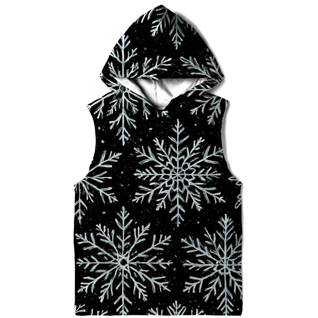 Snowflake Crystal Tessellation On Midnight Black hoodie trends