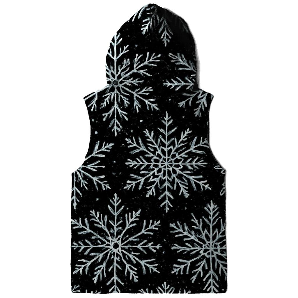 Snowflake Crystal Tessellation On Midnight Black hoodie trends