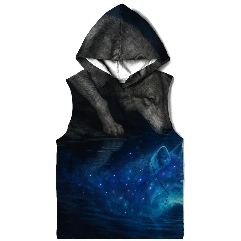 Mystic River Reflection Wolf zip-up hoodies