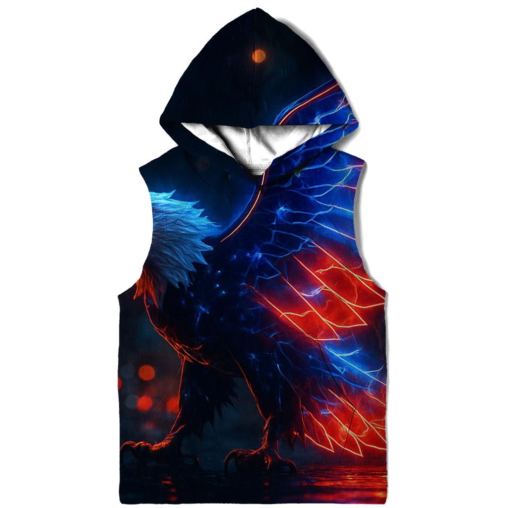 Neon Thunder Eagle heavyweight hoodies