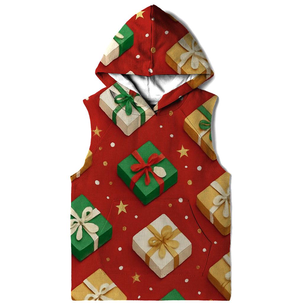 Gift Box Diagonal Parade On Festive Red designer hoodies