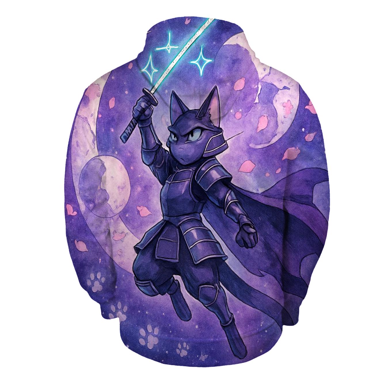 Starlit Ronin Cat Drift hoodie designs