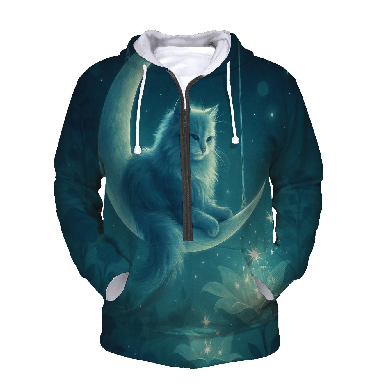 Moon Garden Cat Dreamer lightweight hoodies