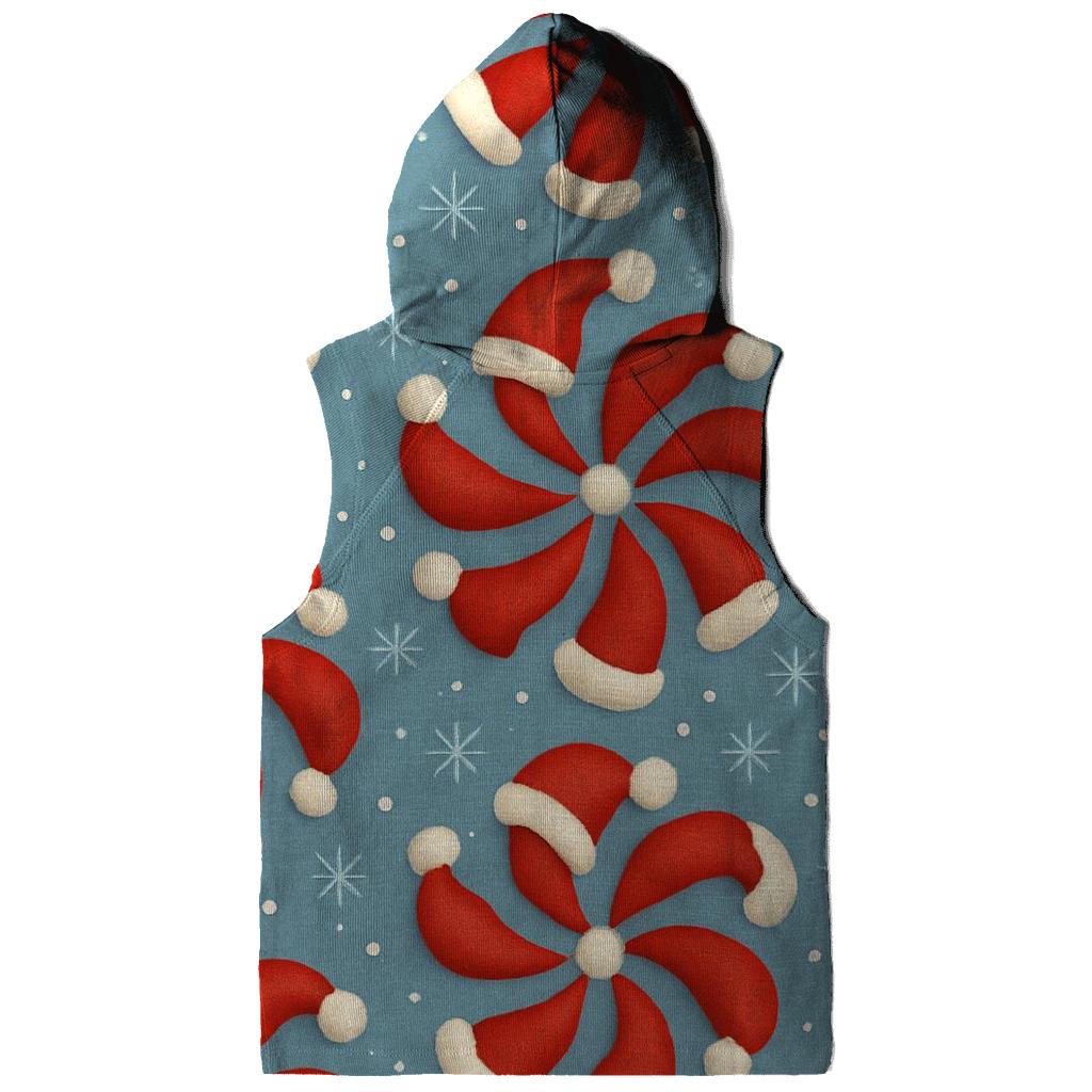Santa Hat Carousel On Frosty Blue premium hoodies