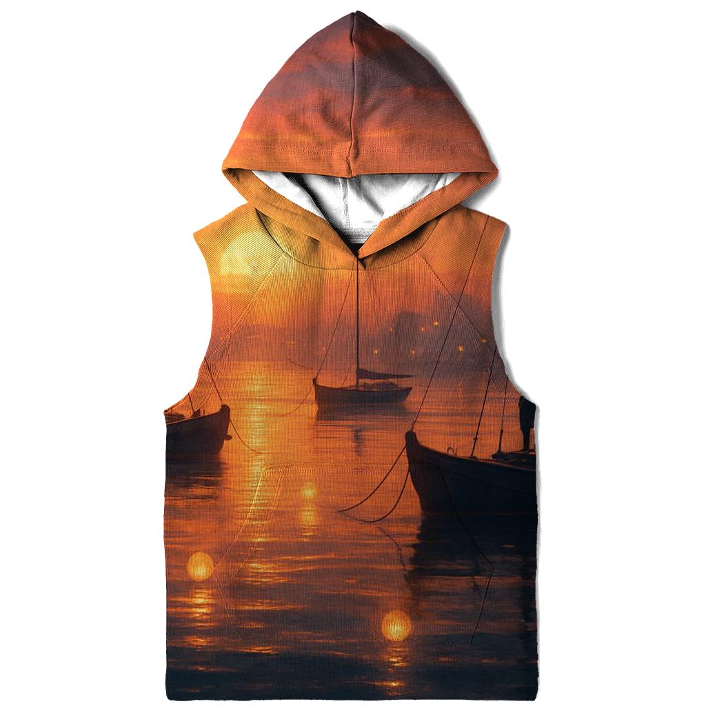 Harbor Lantern Sunset Drift zip-up hoodies