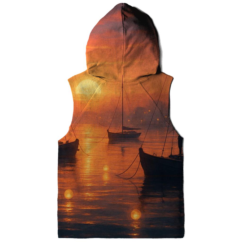 Harbor Lantern Sunset Drift zip-up hoodies