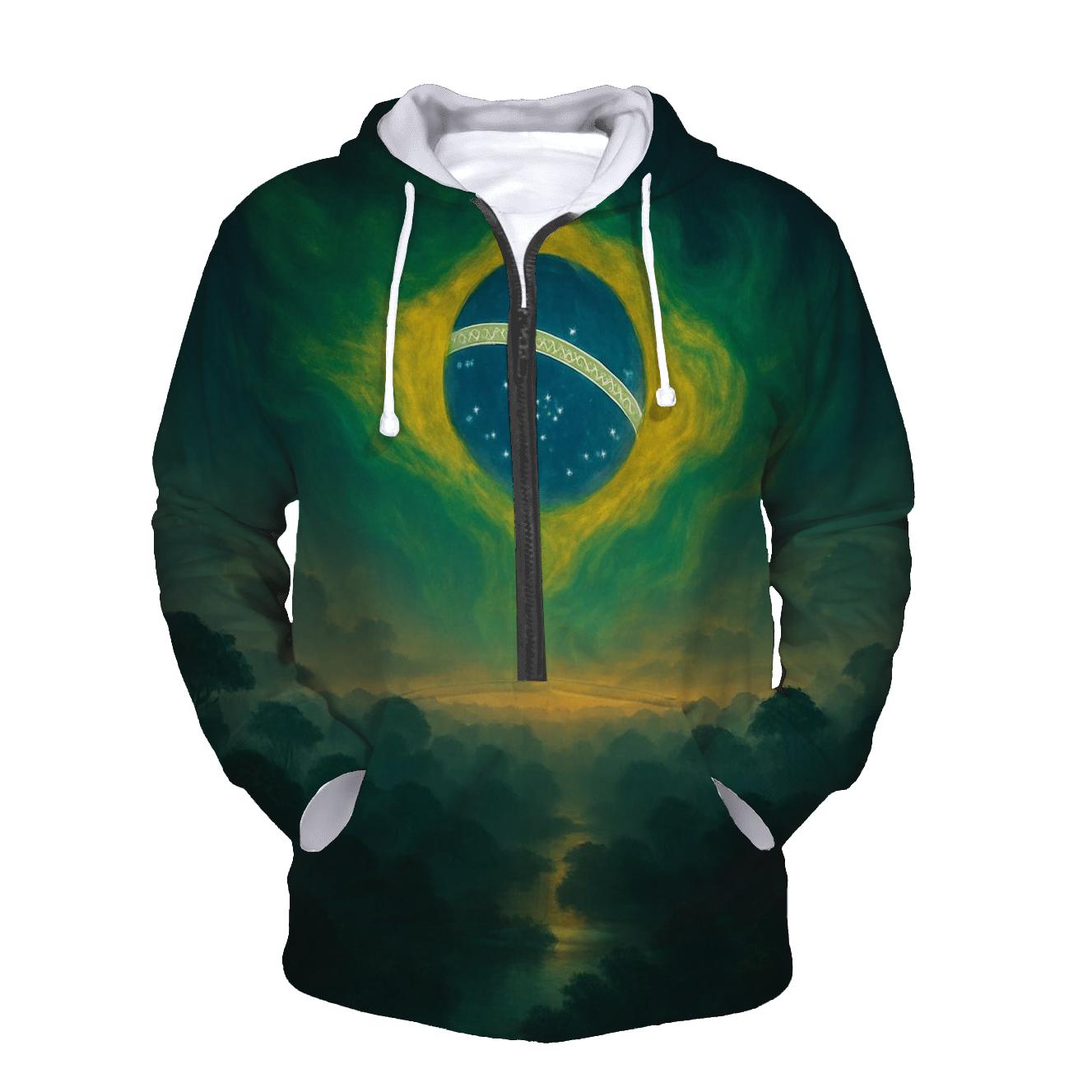 Brazilian Rainforest Flag Aurora custom hoodies