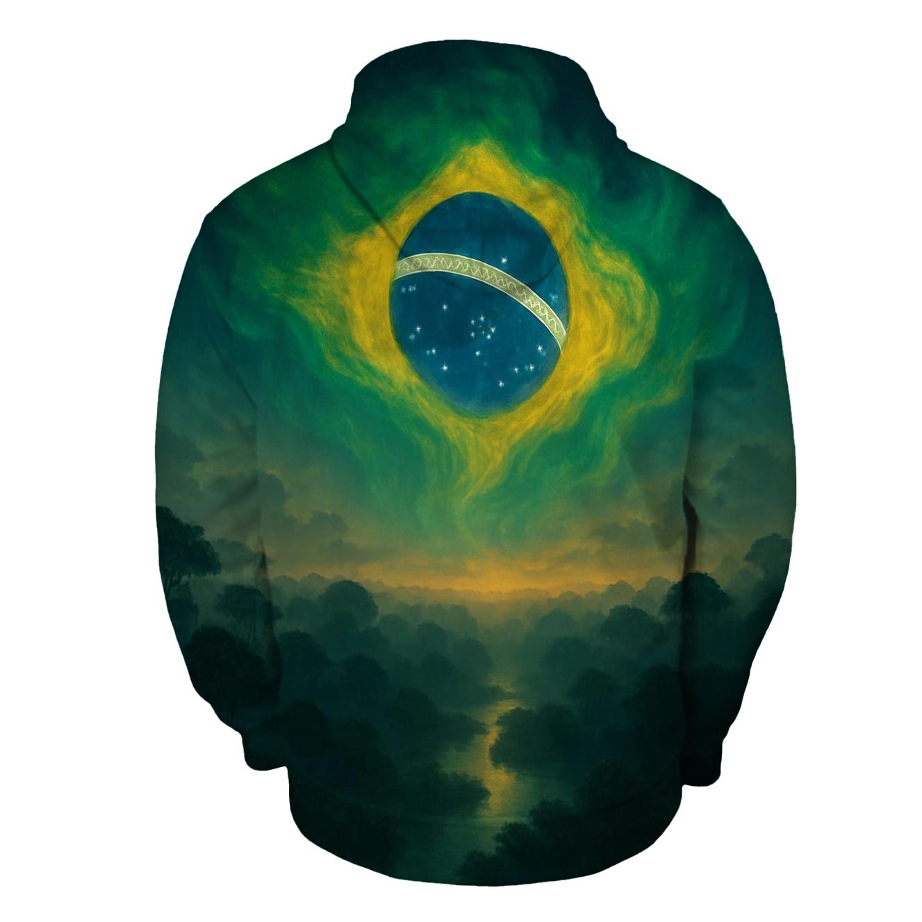 Brazilian Rainforest Flag Aurora custom hoodies