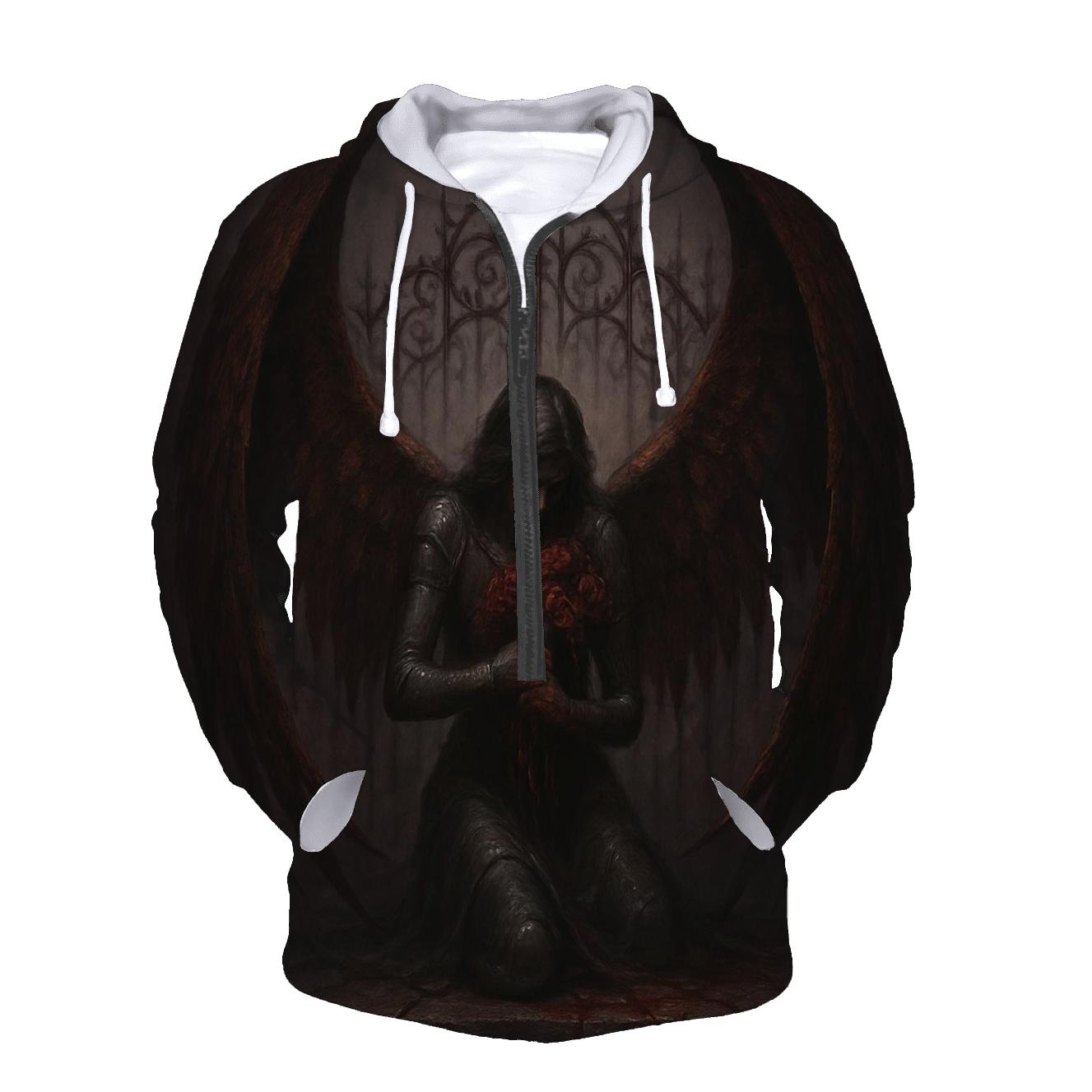 Blood Roses Of The Iron Angel zip-up hoodies