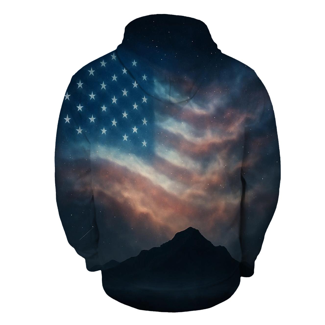 Celestial Stripes Horizon embroidered hoodies