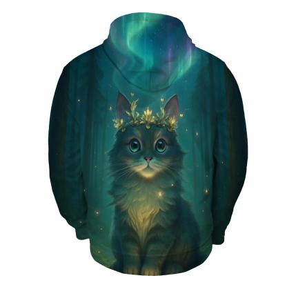 Aurora Crowned Forest Cat heavyweight hoodies