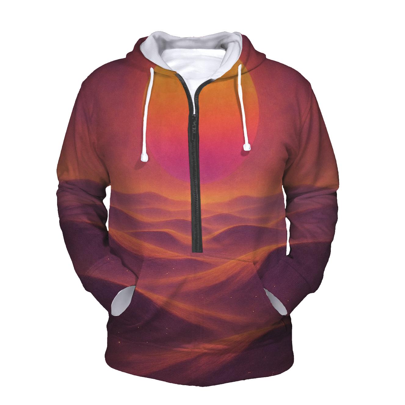 Celestial Dunes At Emberfall embroidered hoodies