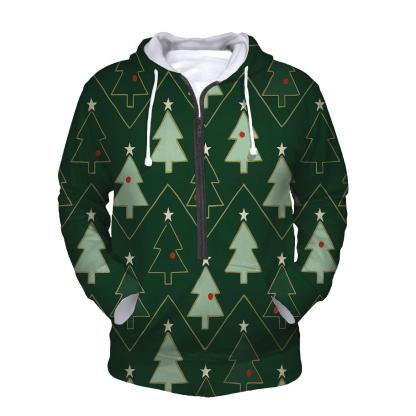 Pine Tree Chevron Forest On Deep Green custom hoodies