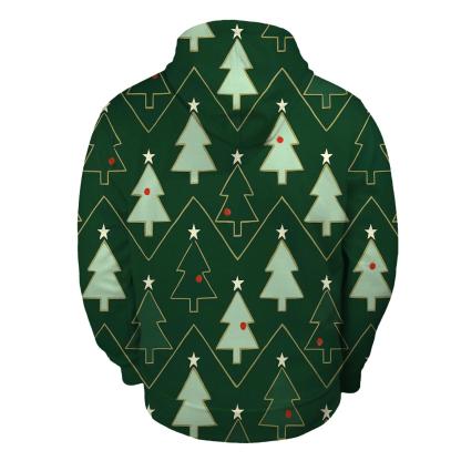 Pine Tree Chevron Forest On Deep Green custom hoodies