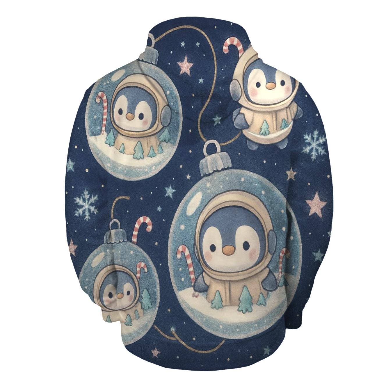 Penguin Astronaut Ornament Cluster premium hoodies