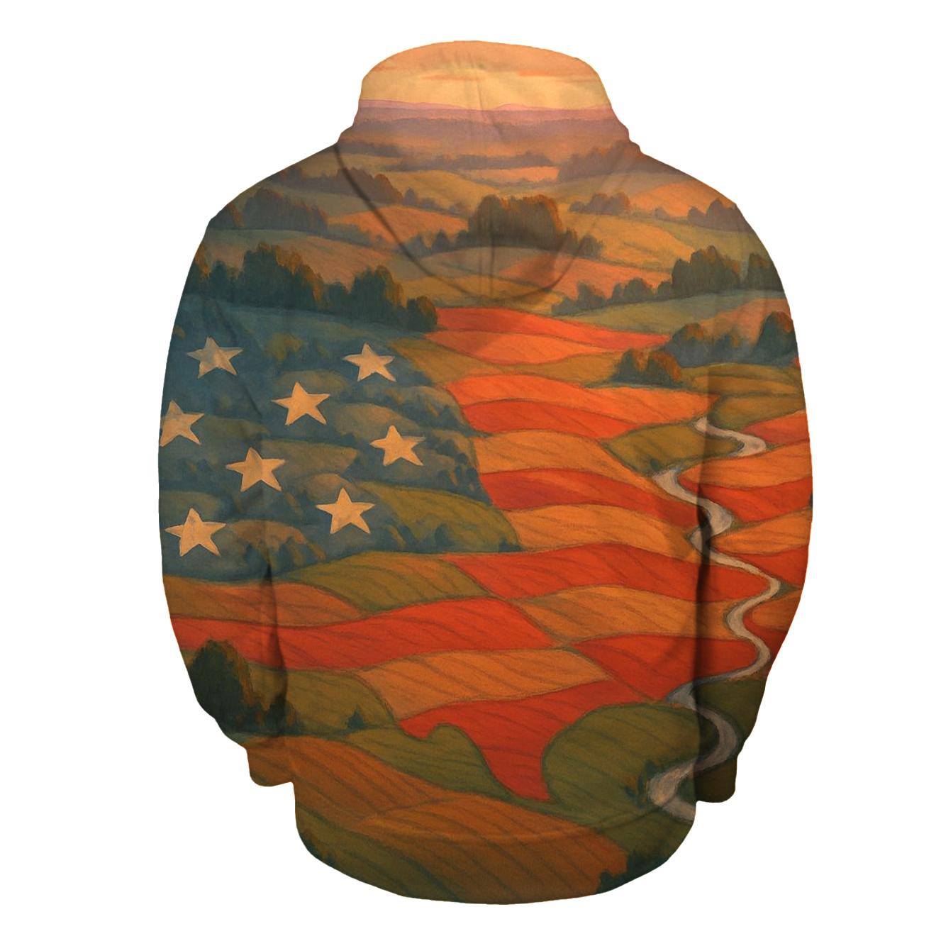 Camouflage Heartland Banner lightweight hoodies