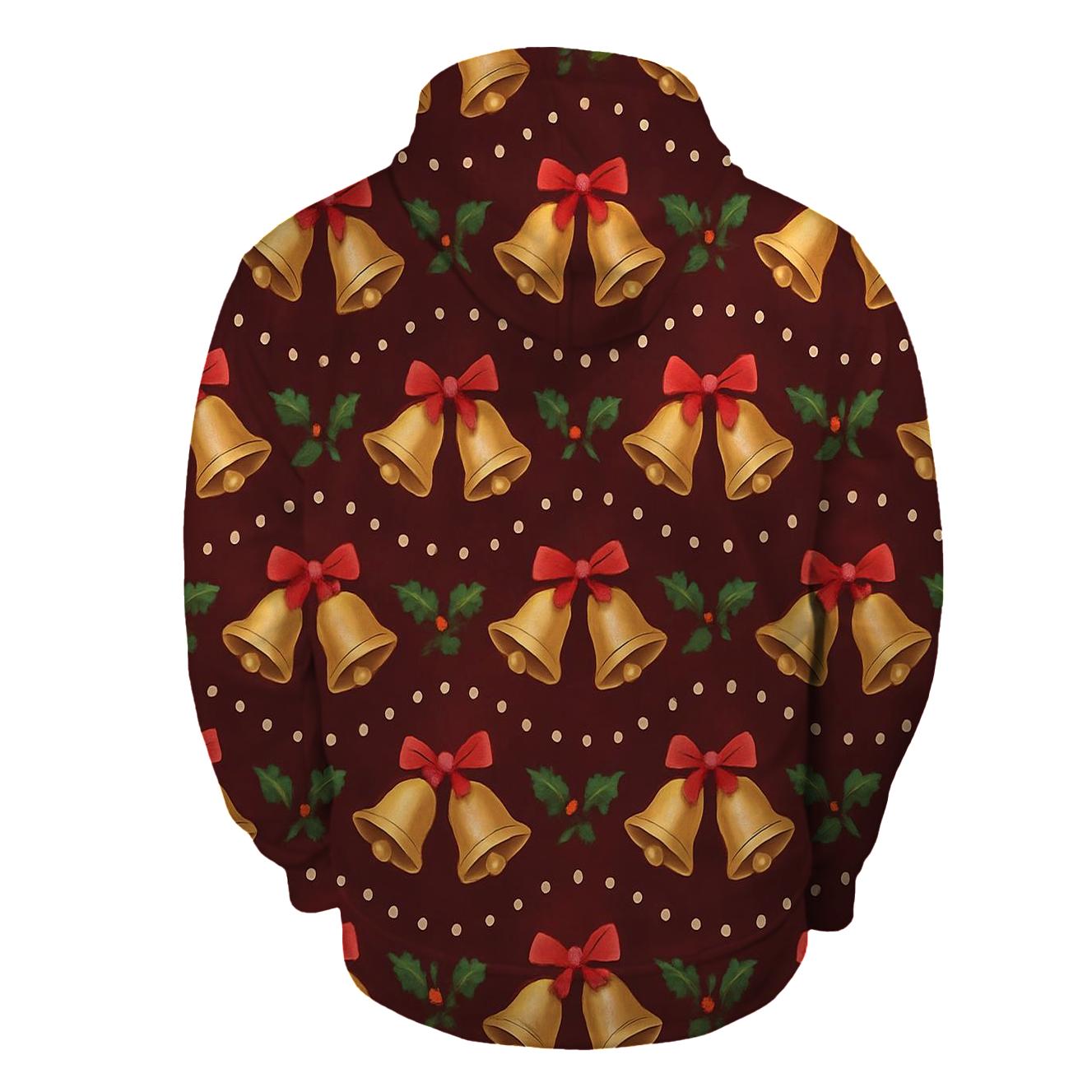 Golden Bell Wave On Burgundy Night hoodie designs