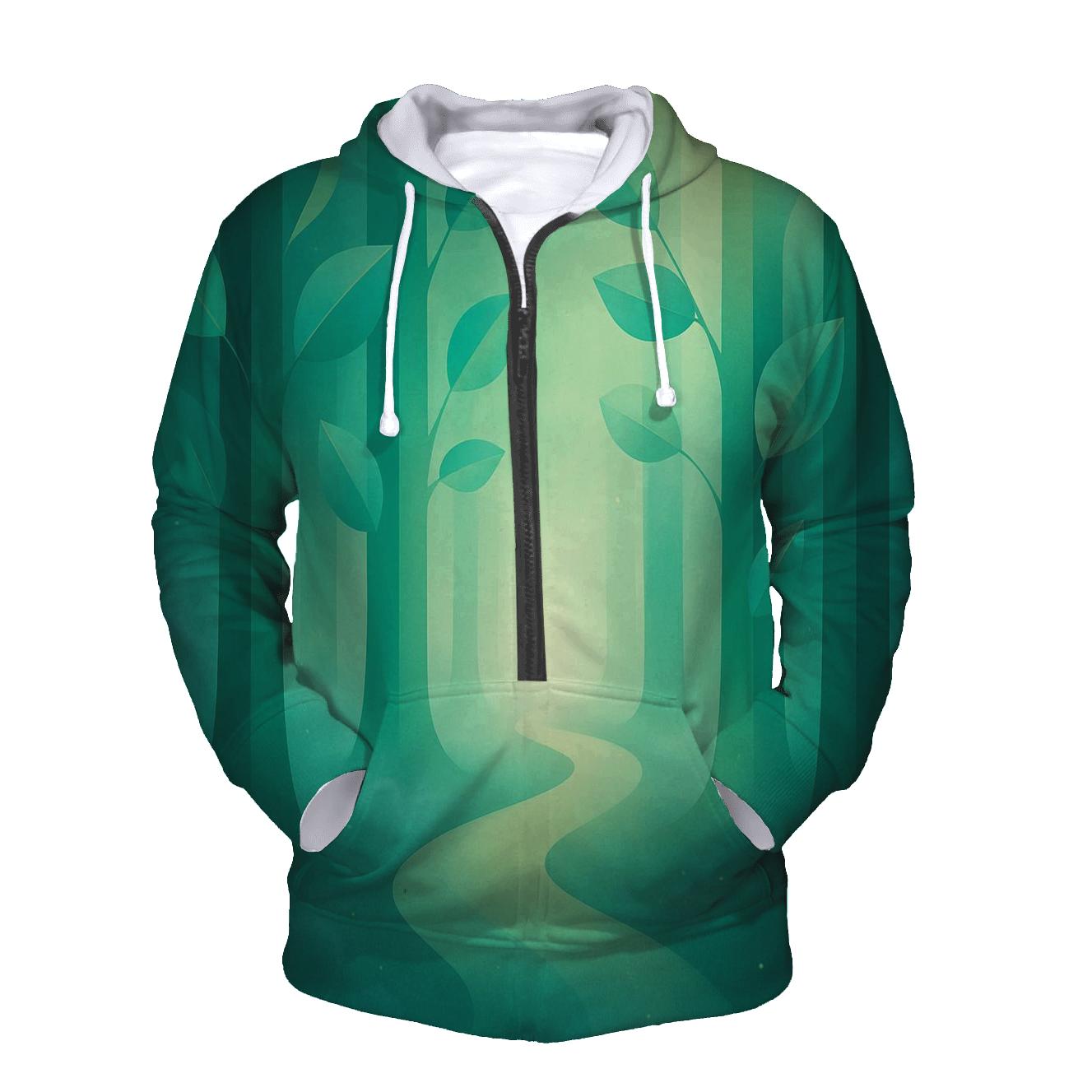 Prismatic Forest Gradient Trails hoodie styles