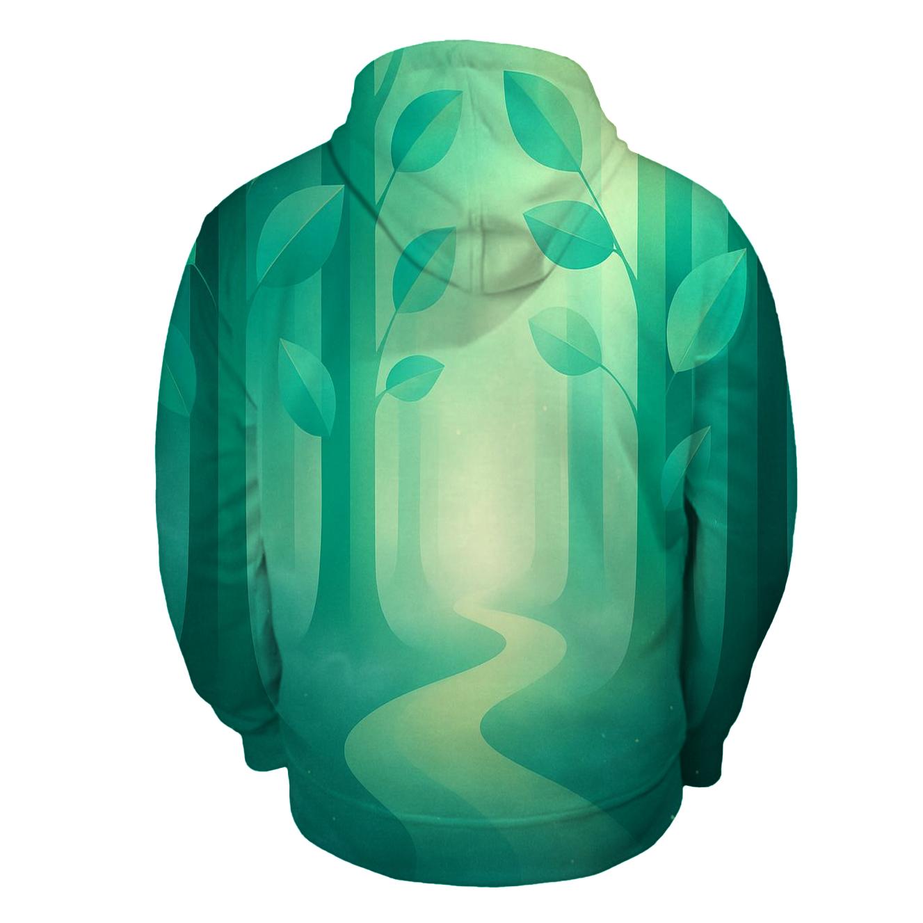 Prismatic Forest Gradient Trails hoodie styles