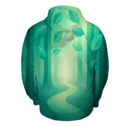 Prismatic Forest Gradient Trails hoodie styles