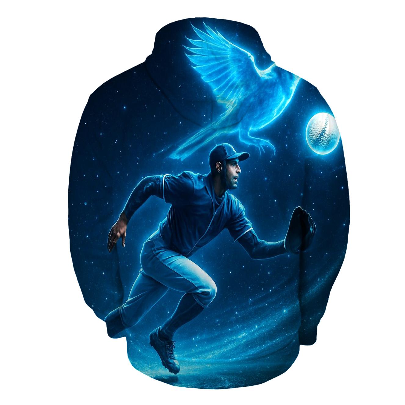 Cosmic Outfield Chase Blue Jays Edition graphic hoodies