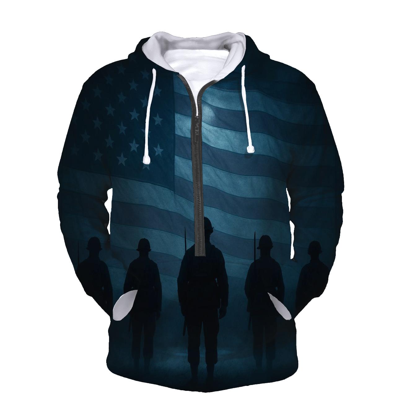 Midnight Battlefield Silhouettes pullover hoodies