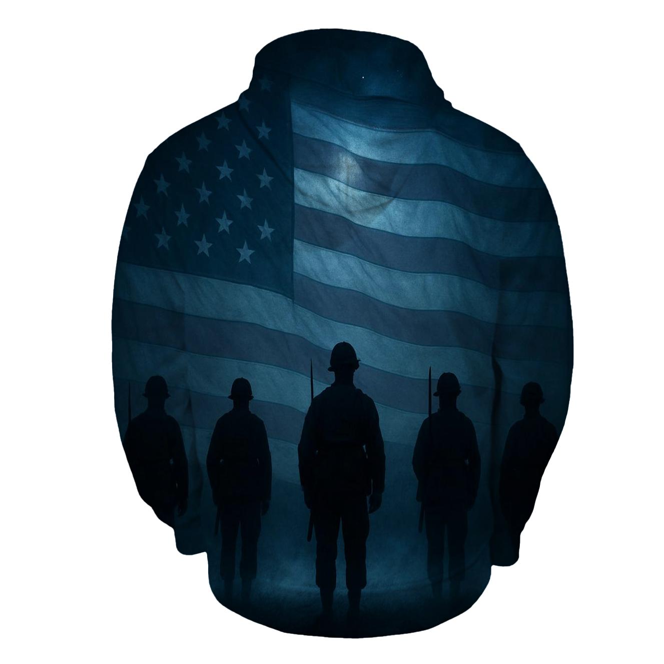 Midnight Battlefield Silhouettes pullover hoodies