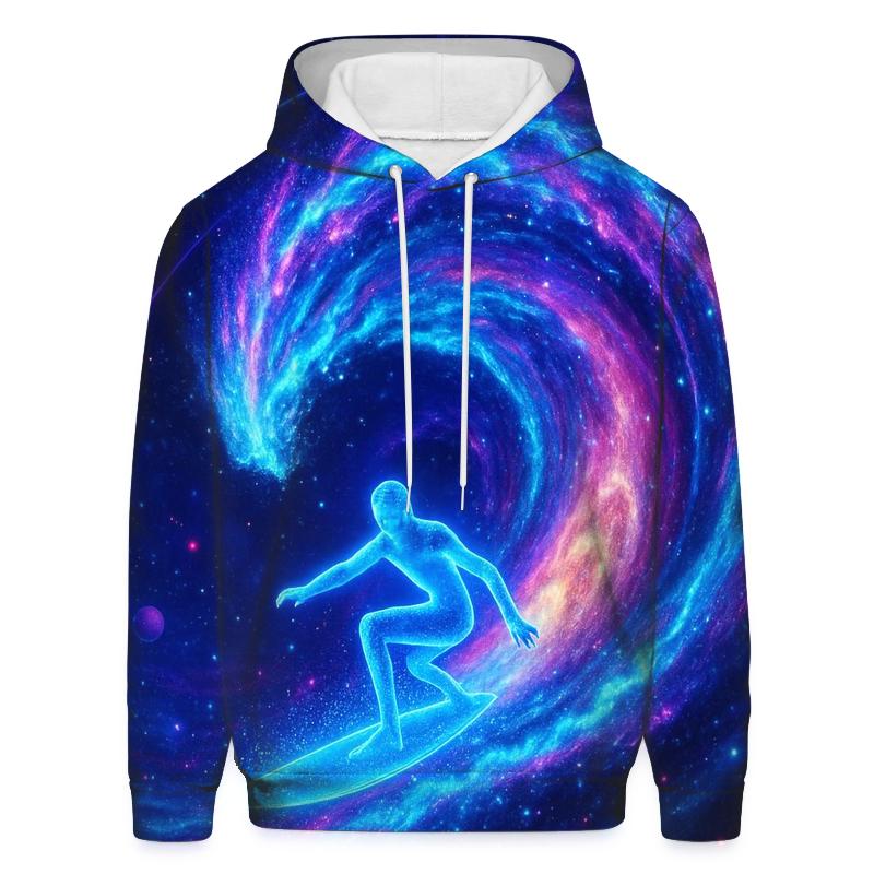 Celestial Wave Rider graphic hoodies