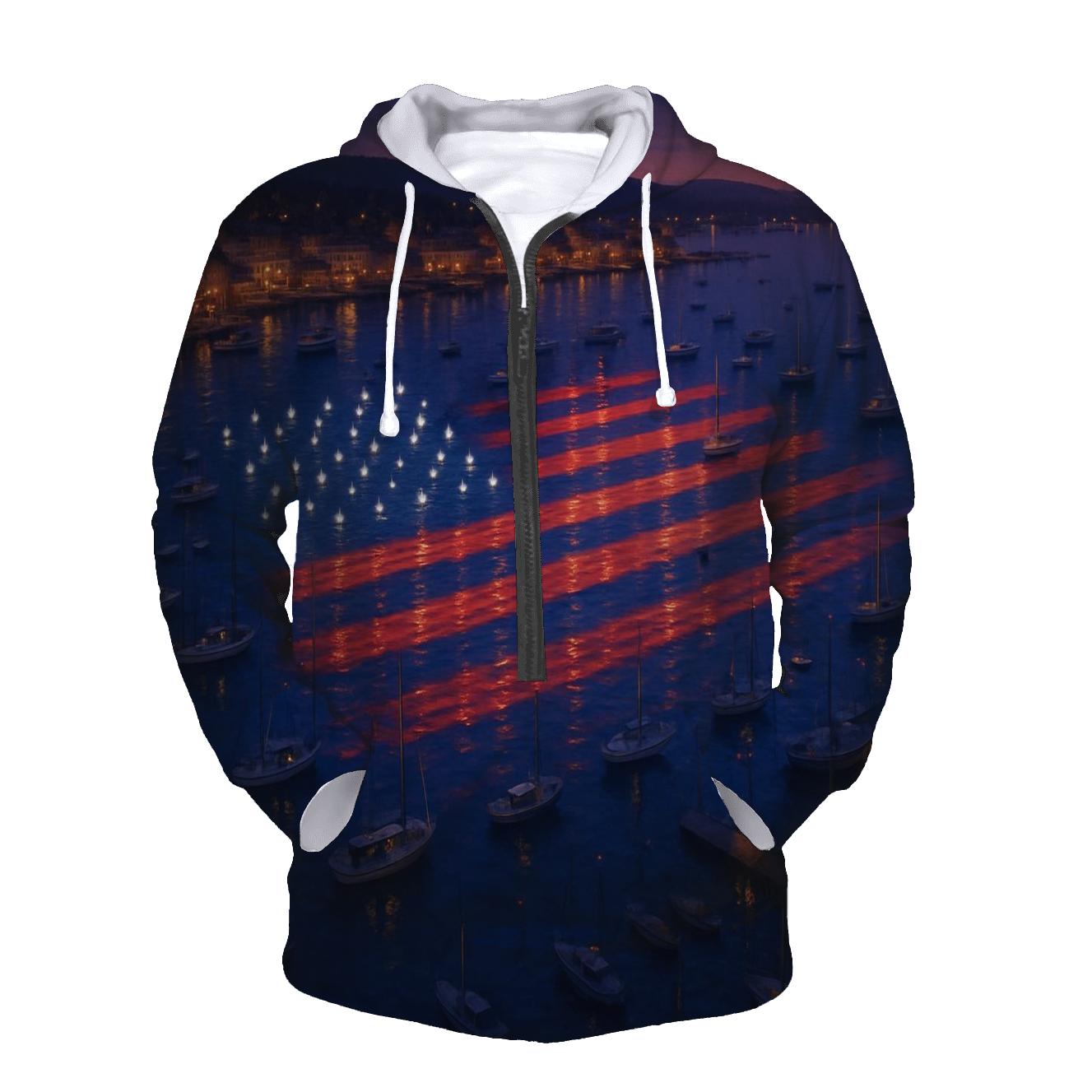 Harbor Lights Banner Reflection printed hoodies