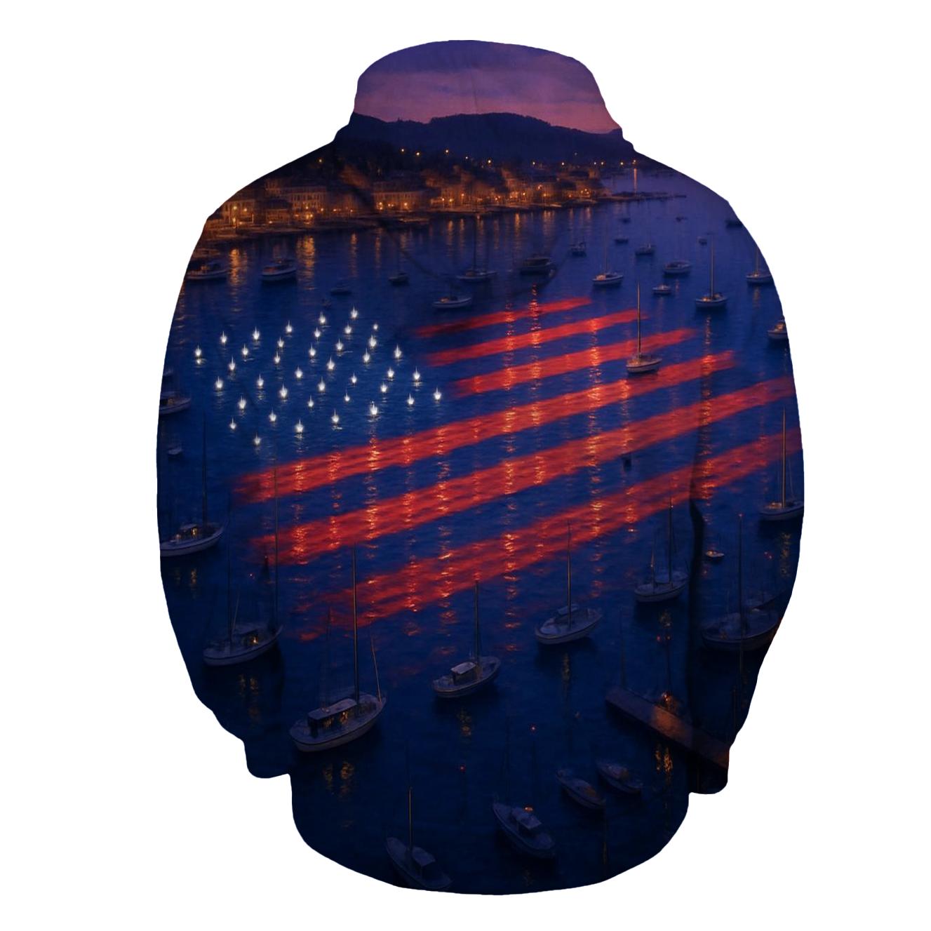 Harbor Lights Banner Reflection printed hoodies