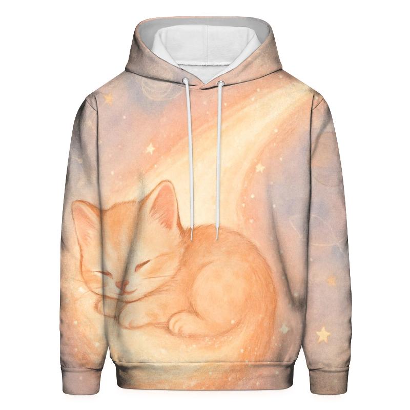 Comet Tail Cozy Kitten printed hoodies