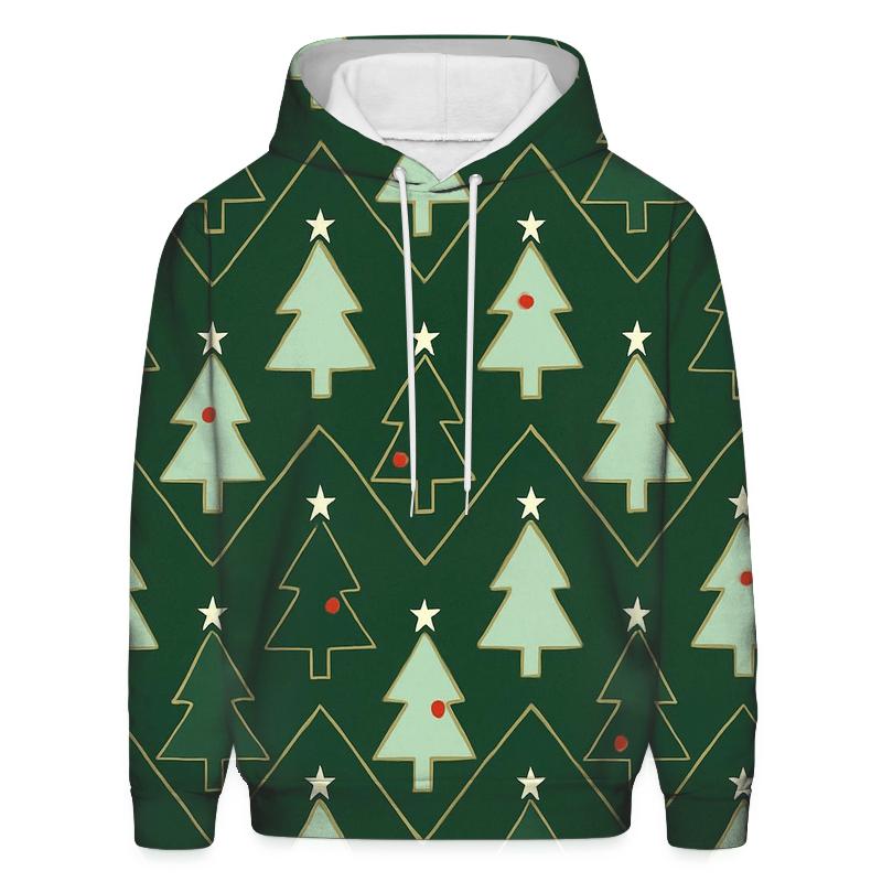 Pine Tree Chevron Forest On Deep Green hoodies fashion
