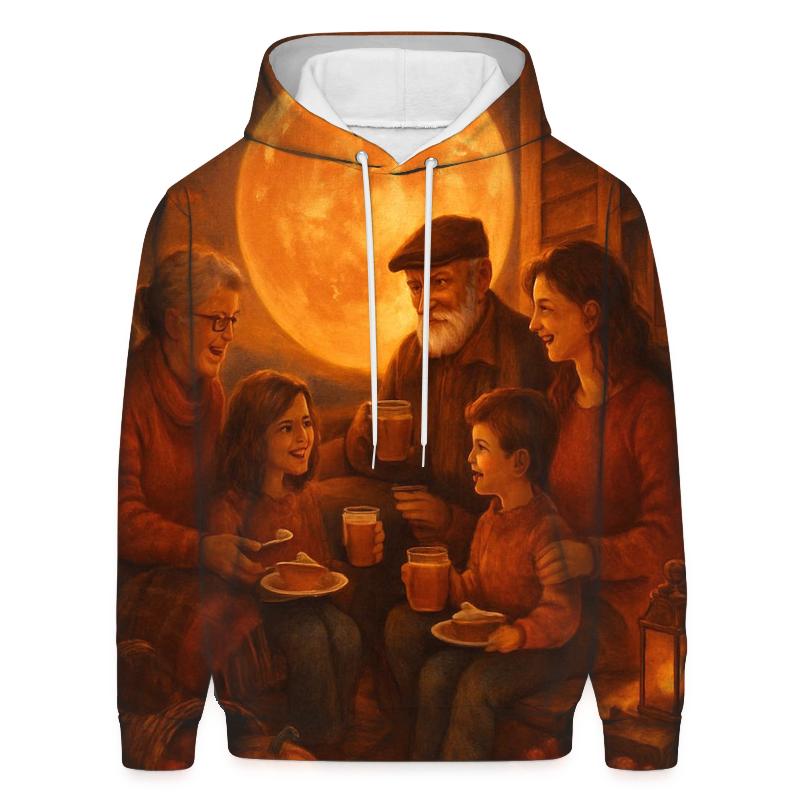 Harvest Moon Porch Gathering printed hoodies