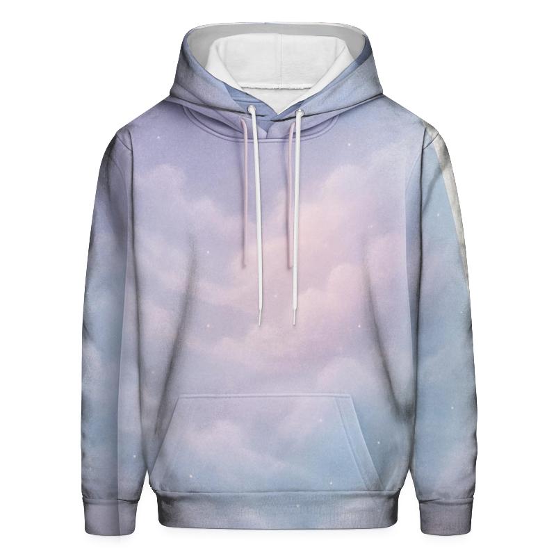 Pastel Cloud Veil Gradient Sky printed hoodies