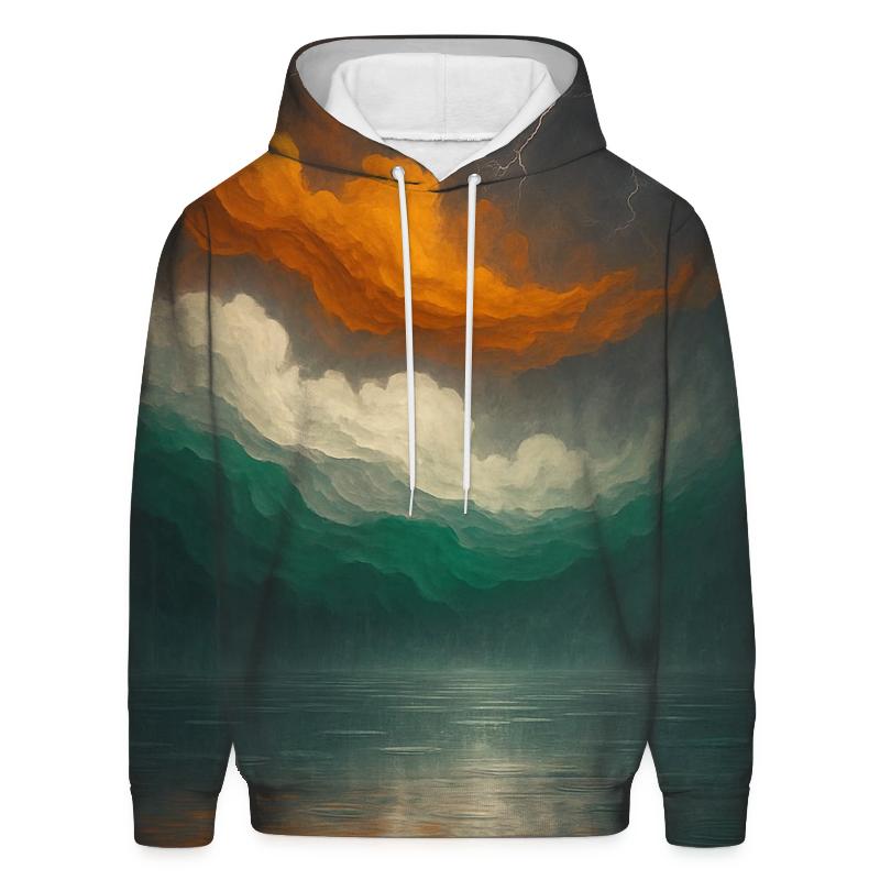 Indian Monsoon Sky Abstract Flag Reflection graphic hoodies