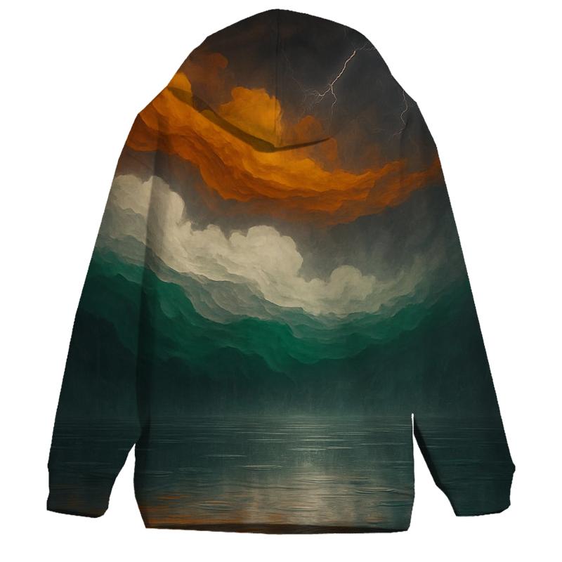 Indian Monsoon Sky Abstract Flag Reflection graphic hoodies