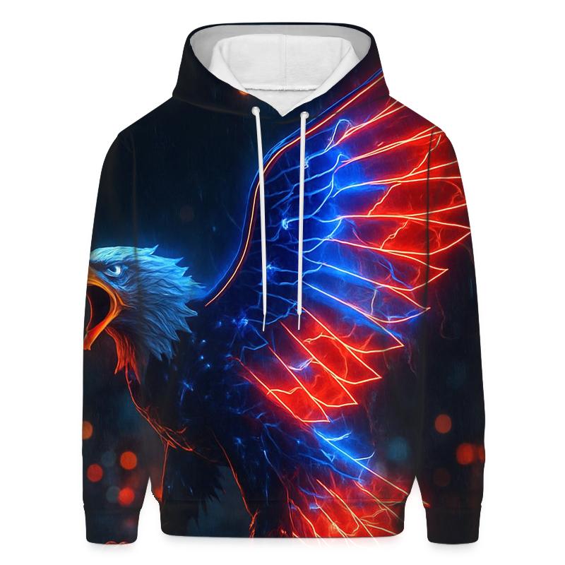 Neon Thunder Eagle heavyweight hoodies