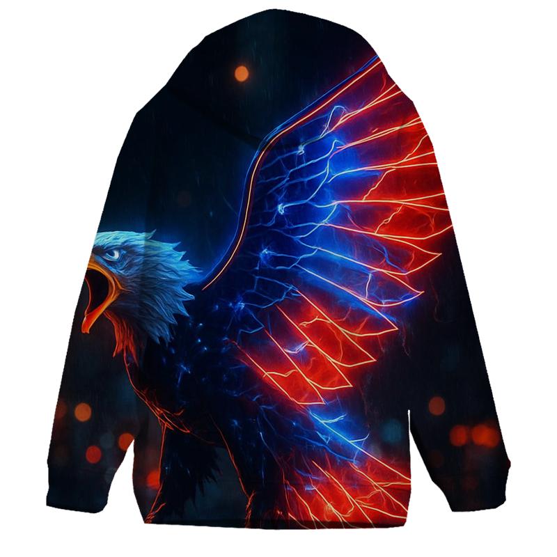 Neon Thunder Eagle heavyweight hoodies